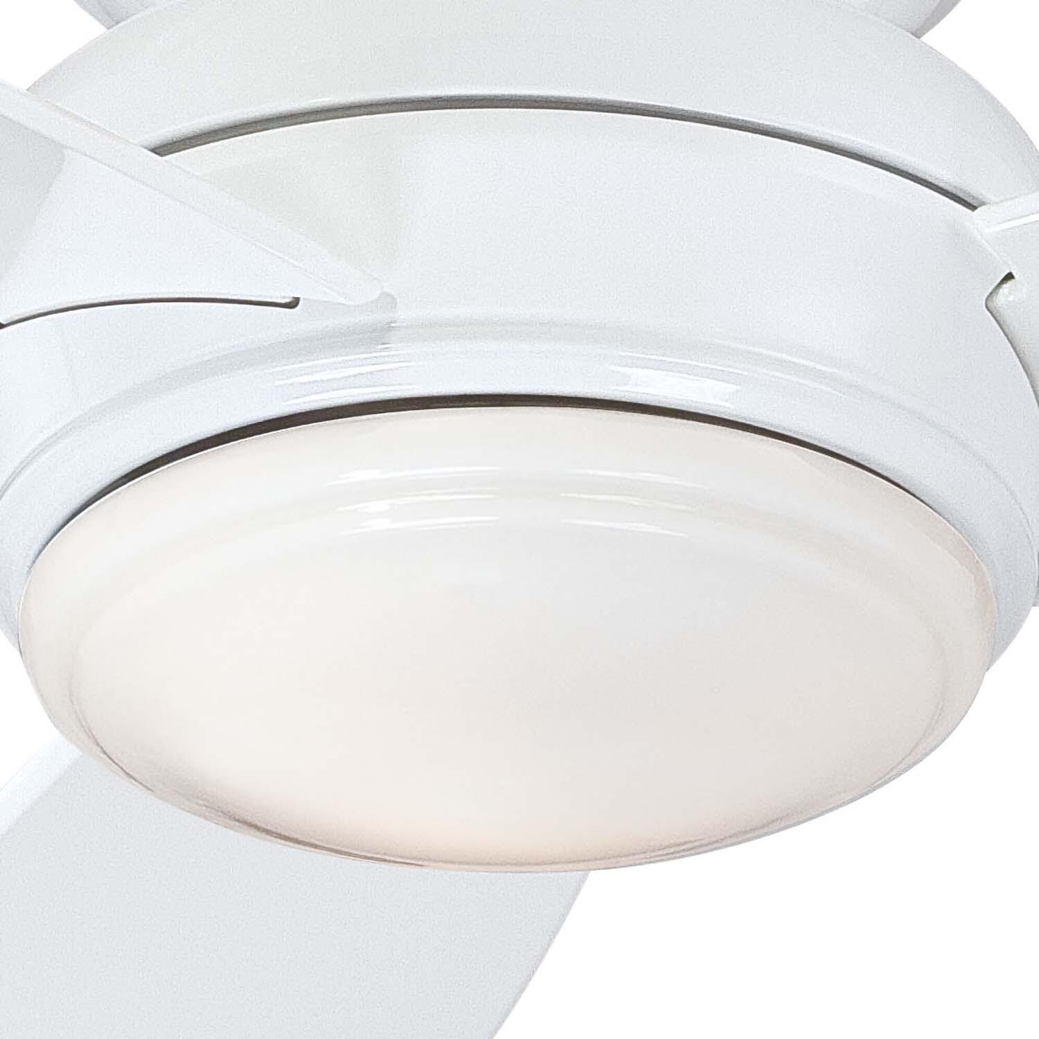 Minka-Aire F594L-WH Traditional Concept 52-Inch 3-Blade LED Ceiling Fan in White Finish w/ White Blades & Opal Glass - LED Light thumbnail