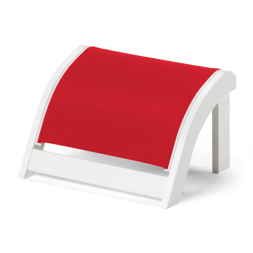 Adirondack MGP Adirondack Ottoman in Textured Snow/Red by Telescope Casual
