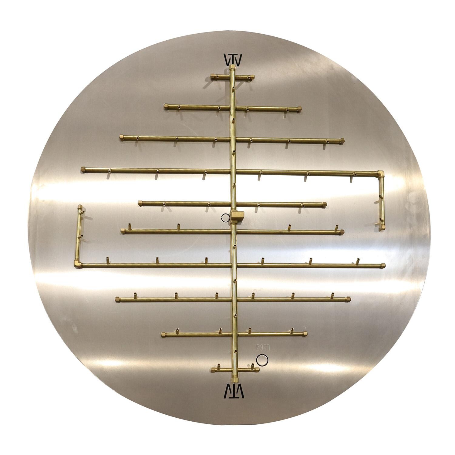 Warming Trends U560ALPL60C 48 X 46 Inch CROSSFIRE Brass Burner w/ 60 Circular Plate - Burner - White Background thumbnail