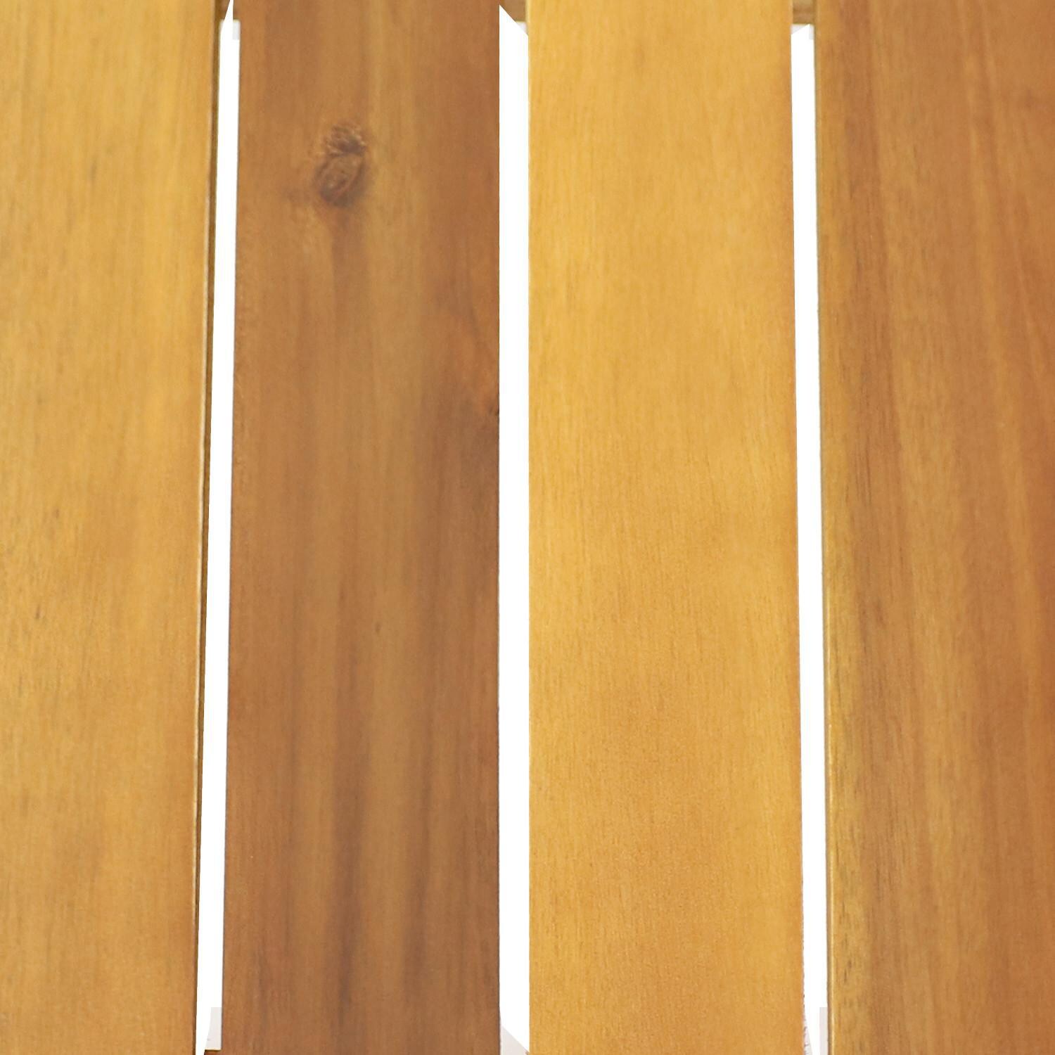 Ultimate Patio 2-Piece Resin Wicker Patio Sectional Set W/ Acacia Coffee Table - Red Cushions - Acacia Wood Detail thumbnail