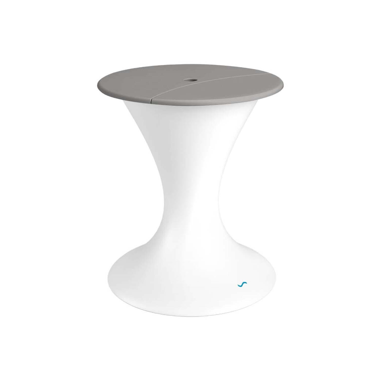 Ledge Lounger Autograph Umbrella Stand Ice Bin - White W/Grey Lid - White Background thumbnail