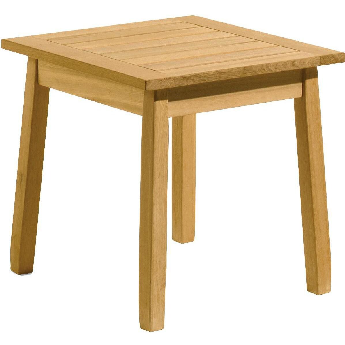 Siena Natural Shorea Patio End Table By Oxford Garden