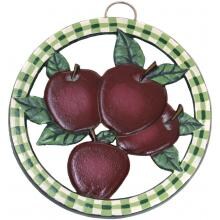 Old Dutch Hand Painted Apple Round Trivet image