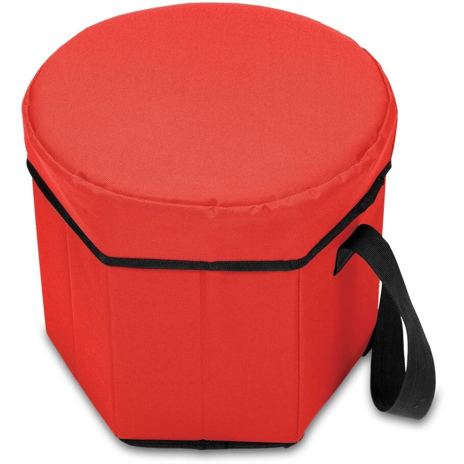 Picnic Time Bongo Cooler/Seat - Red - Closed thumbnail