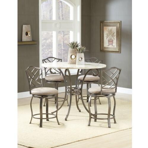 Hillsdale Brookside 5-piece Counter Height Dining Set With Hanover Stools - Brown