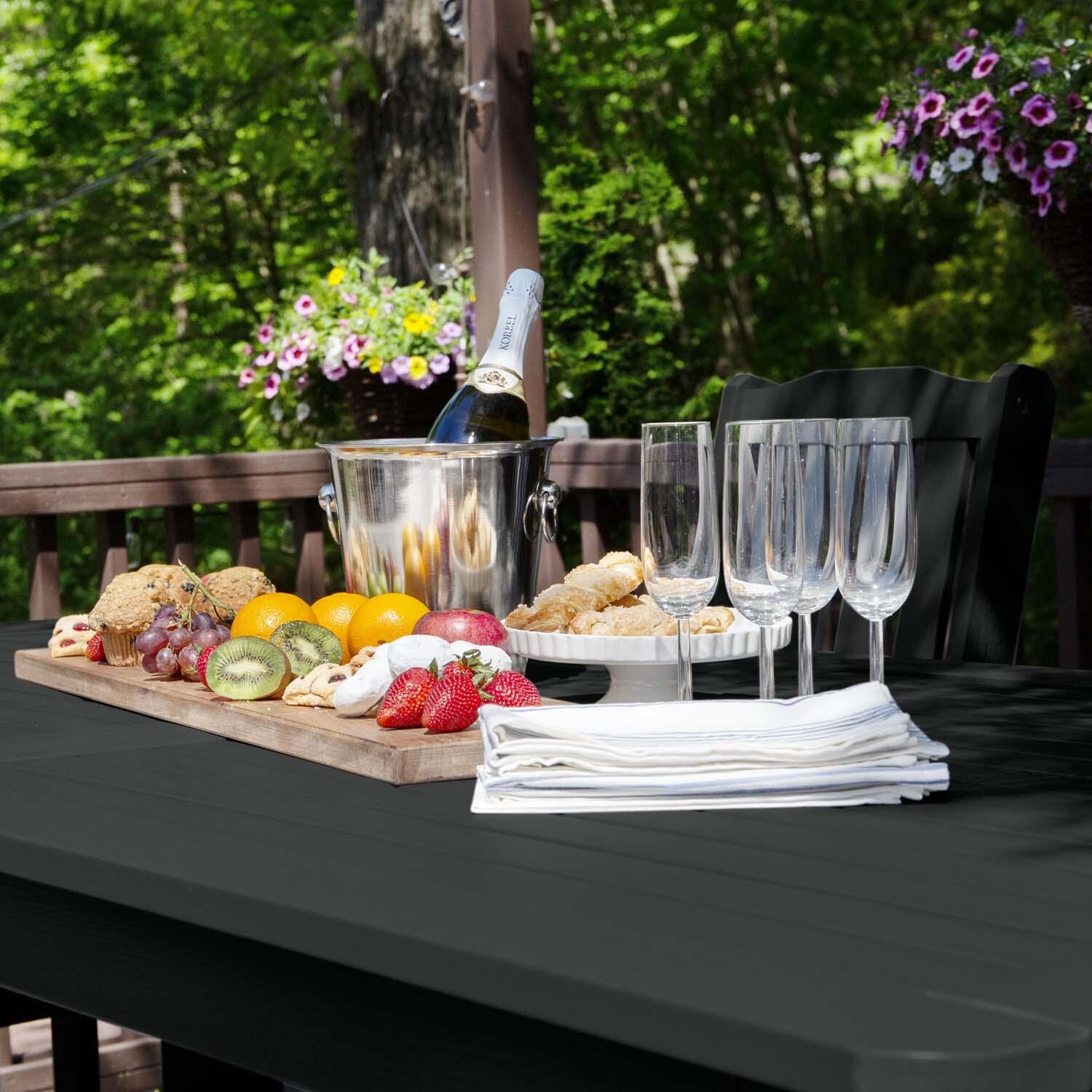 Hart Lane 7 Pc Recycled Plastic Counter Height Dining Set In Black by Lakeview - Detail thumbnail