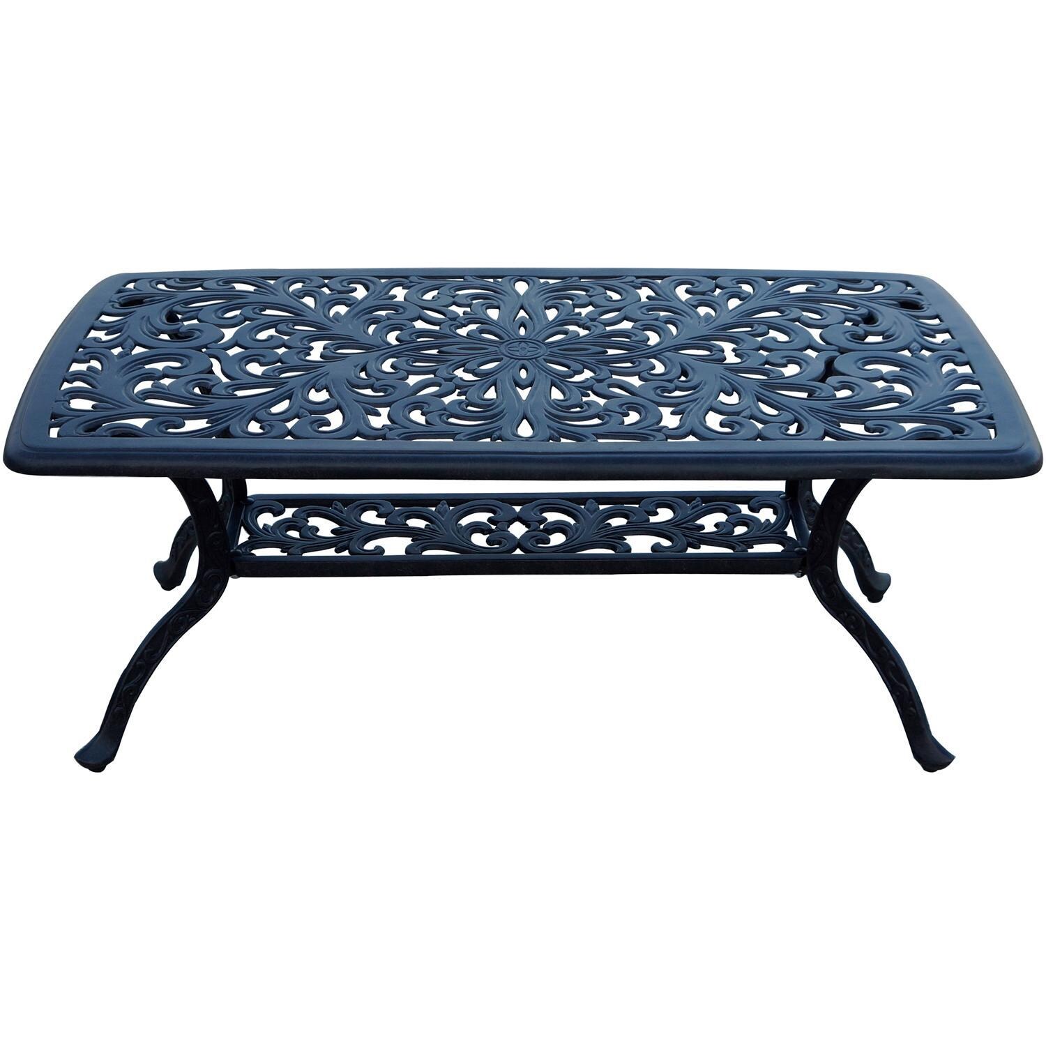 Darlee B/DL108-4PC-80B St. Cruz Cast Aluminum 42 X 21 Inch Rectangular Coffee Table thumbnail