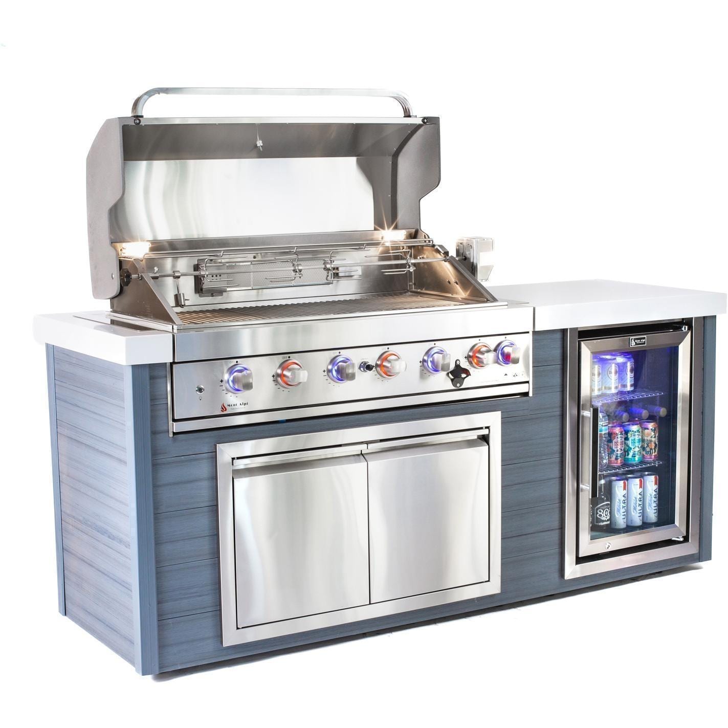 Mont Alpi Artwood Series 6.5 Ft Propane Outdoor Kitchen Island w