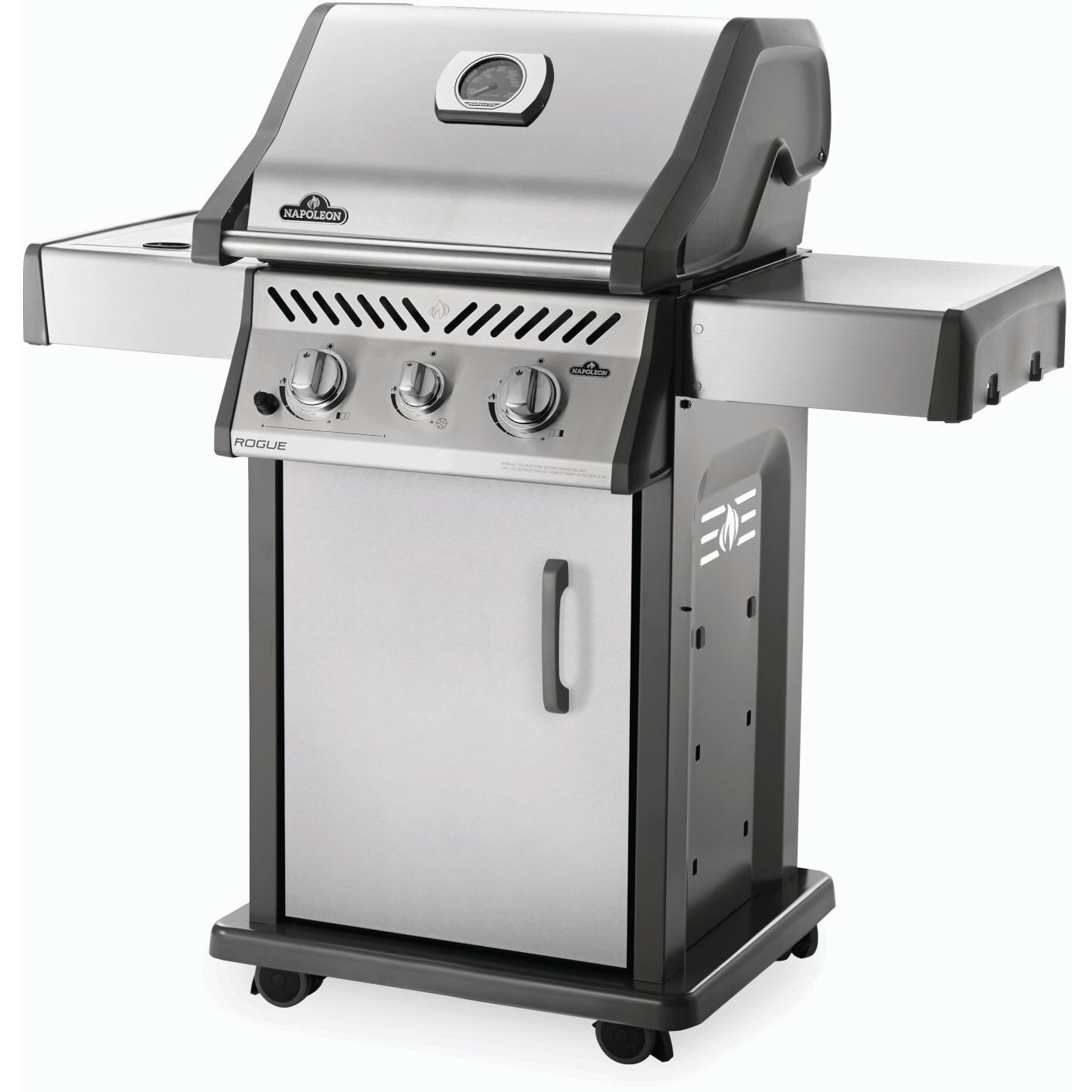 Napoleon Rogue 365 Propane Gas Grill with Range Side Burner (2019) - Angled View thumbnail