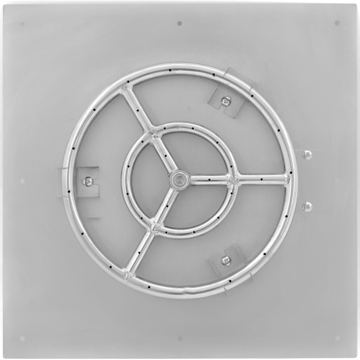 BBQGuys Signature Series 18-Inch Square Propane Flat Pan With Ring Burner - Top View thumbnail