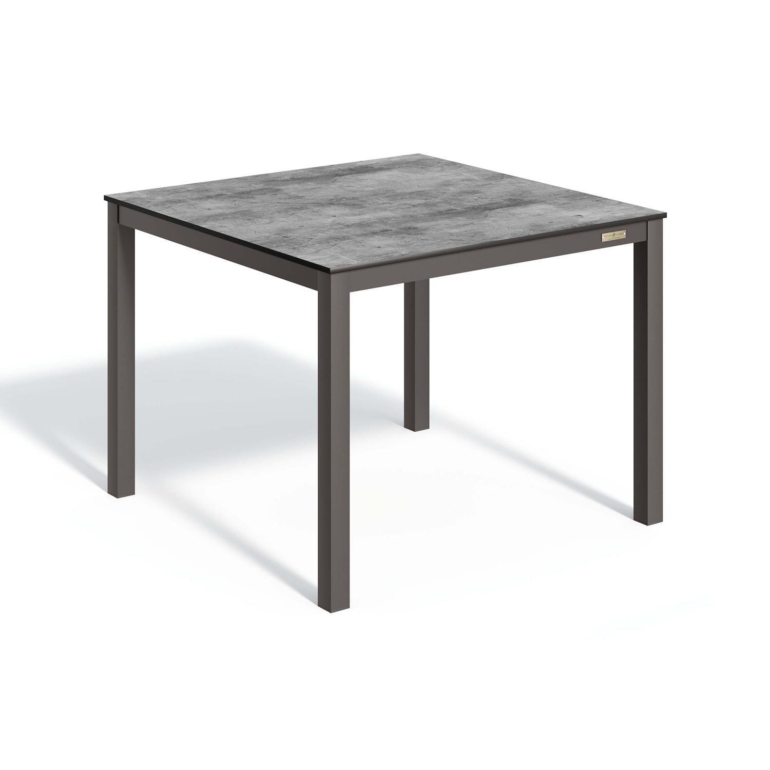 Oxford Garden Travira 40 Inch Carbon Aluminum Dining Table W/ Skyline HPL Table Top thumbnail