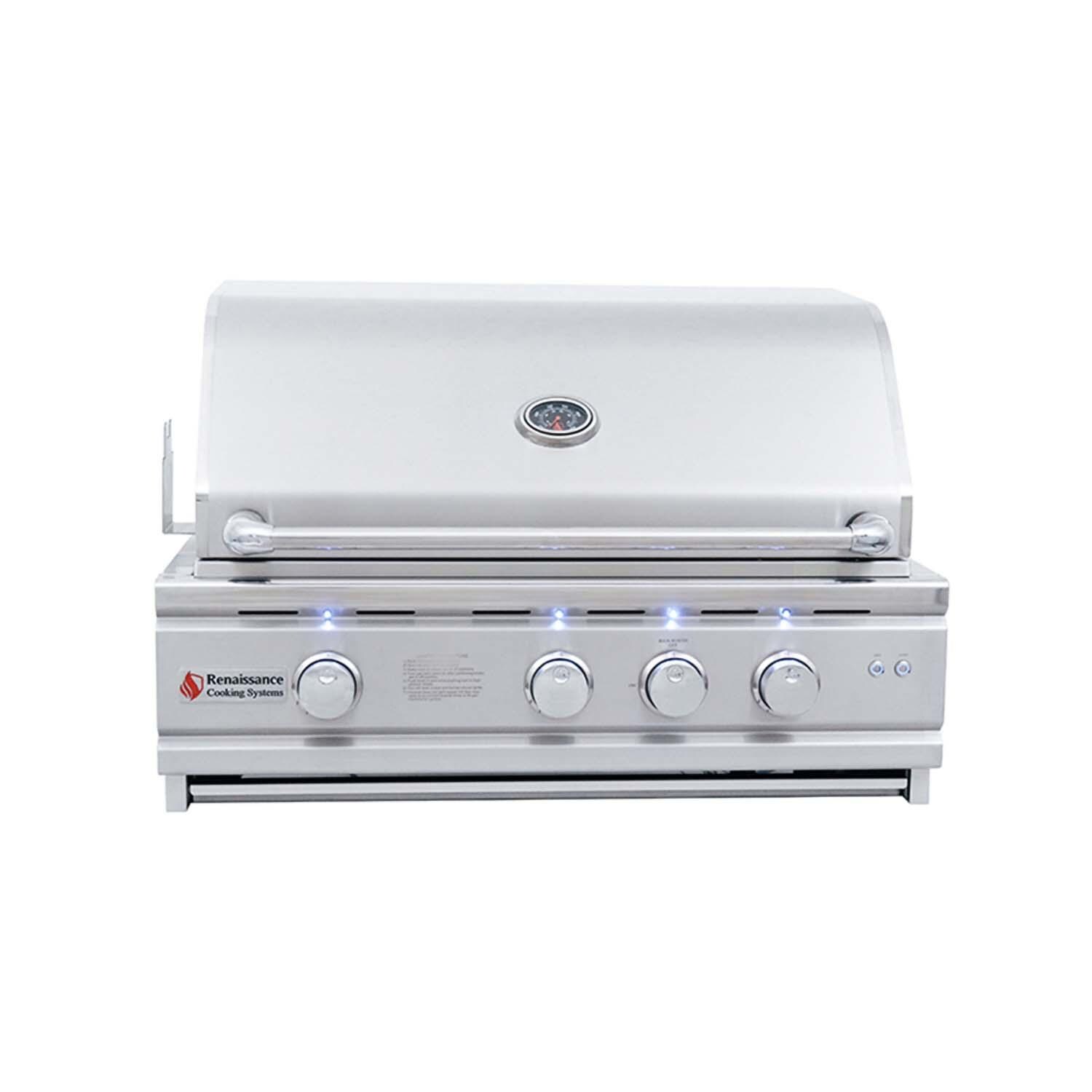 RCS RON30BLP Cutlass Pro 30 Inch Built-In Propane Grill - White Background thumbnail