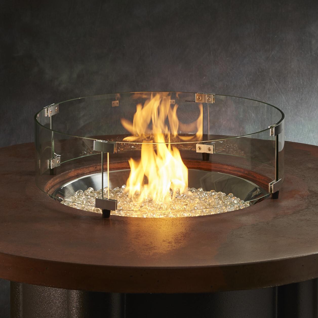 Outdoor GreatRoom Company Glass Guard - For use with CF-20 Crystal Fire burners - Fire pit table sold separately thumbnail