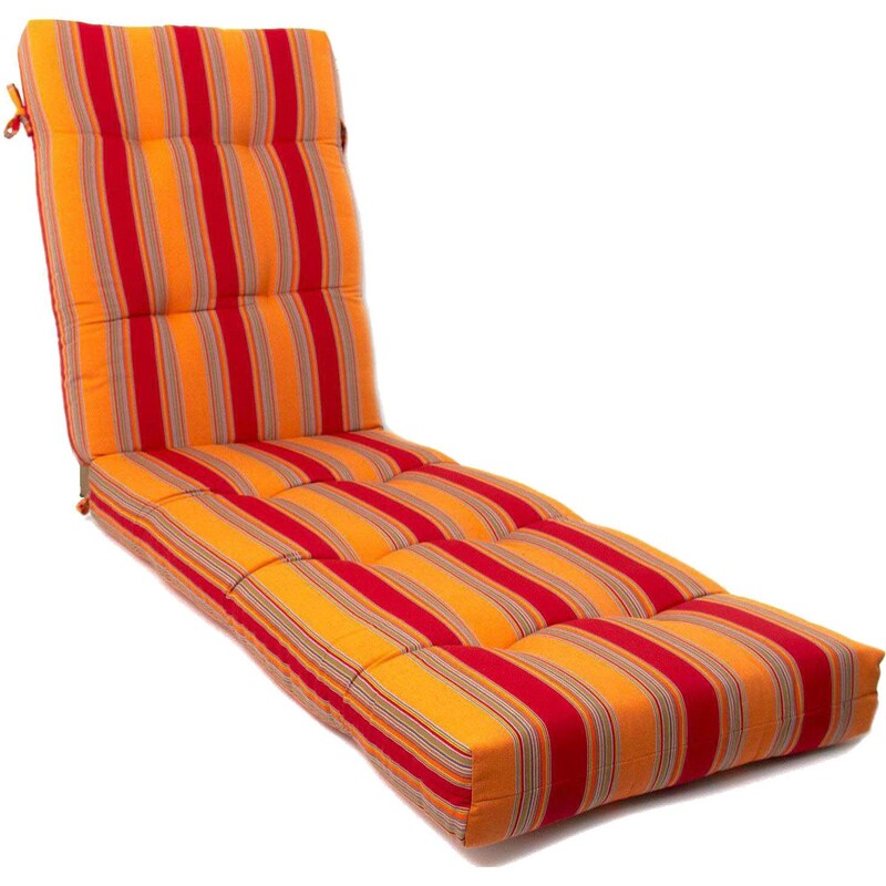Sunbrella Bravada Salsa Long Outdoor Replacement Chaise ...