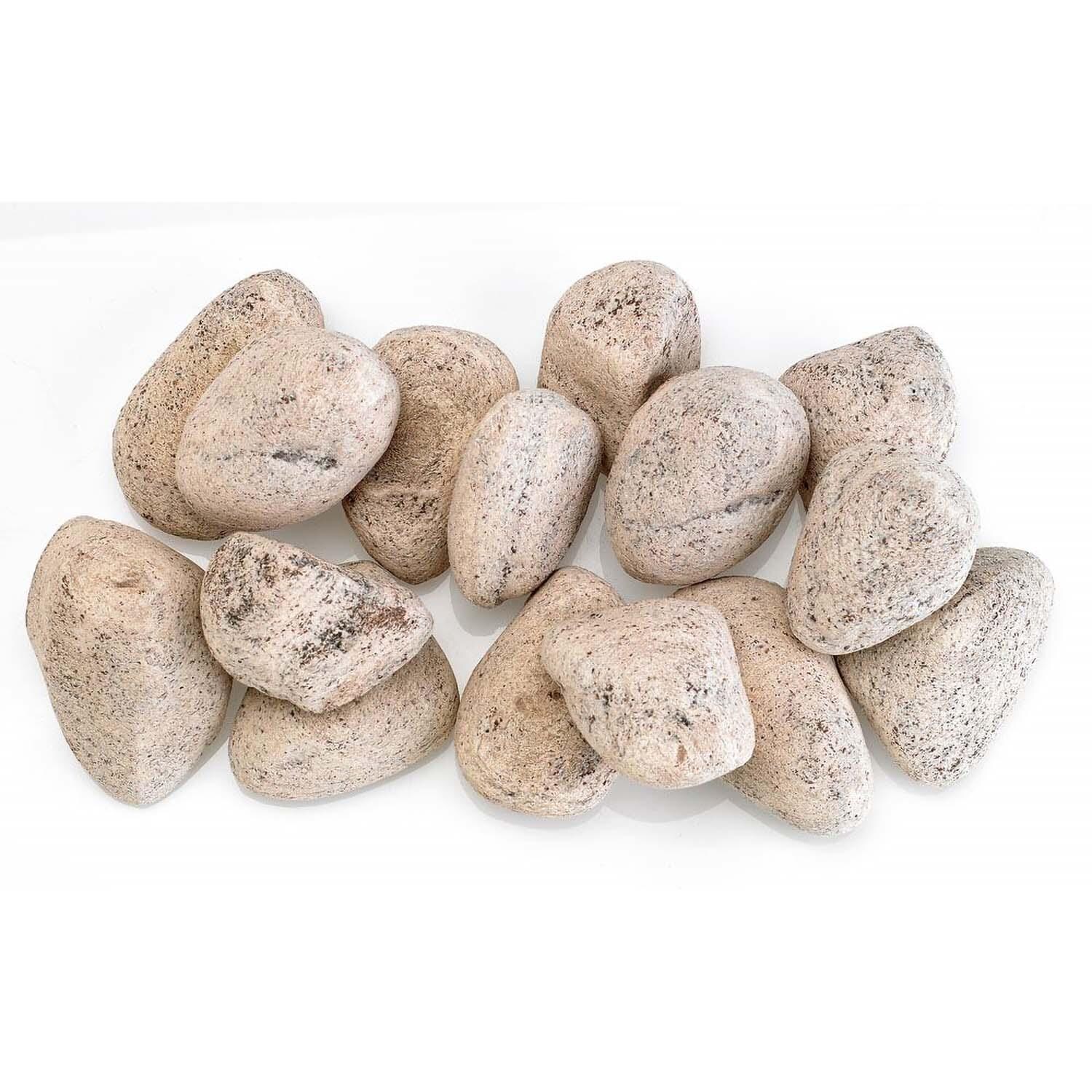 BBQGuys Signature Cottage White Stones - 15 Stone Set - Overhead View - White Background thumbnail