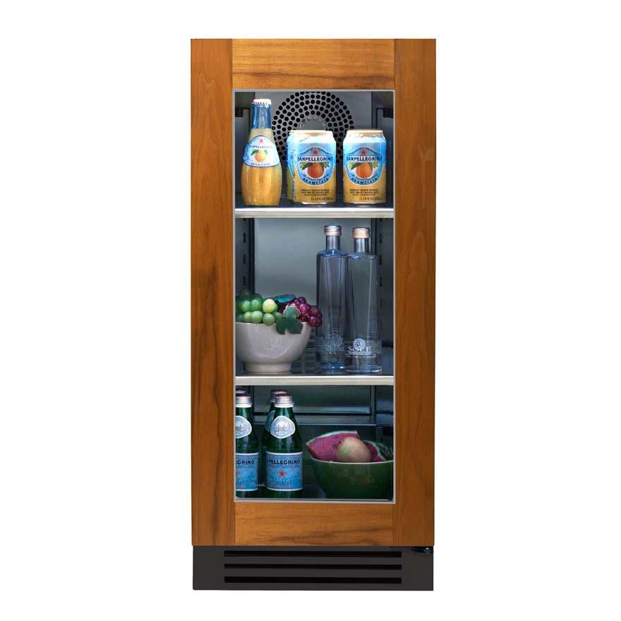 True 15 Inch 3.14 Cu. Ft. Right Hinge Glass Door Outdoor Refigerator - Overlay Ready - TUR-15-R-OG-C