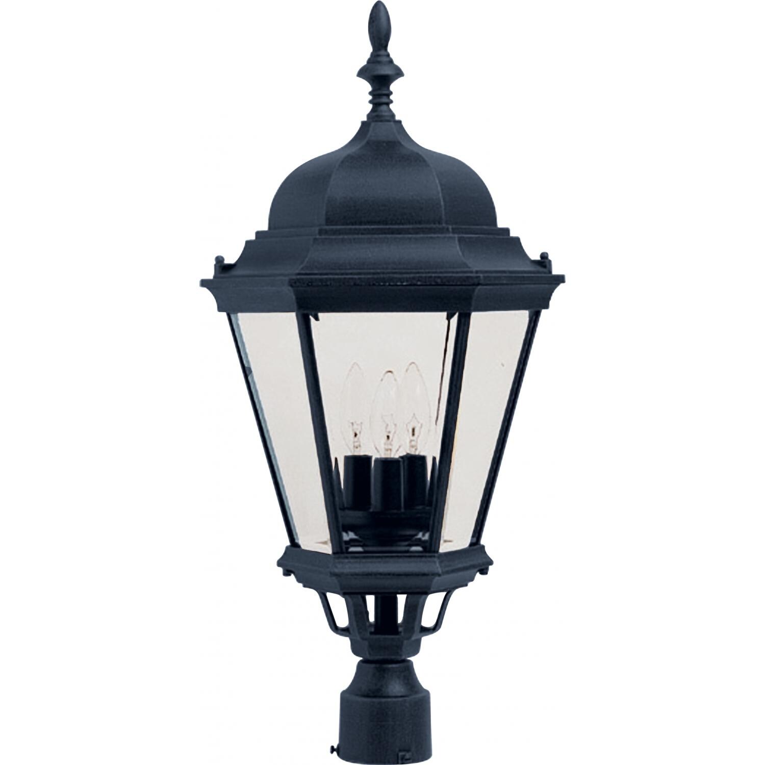 Maxim Westlake Three Light 28-Inch Outdoor Post Light - Black - 1007BK