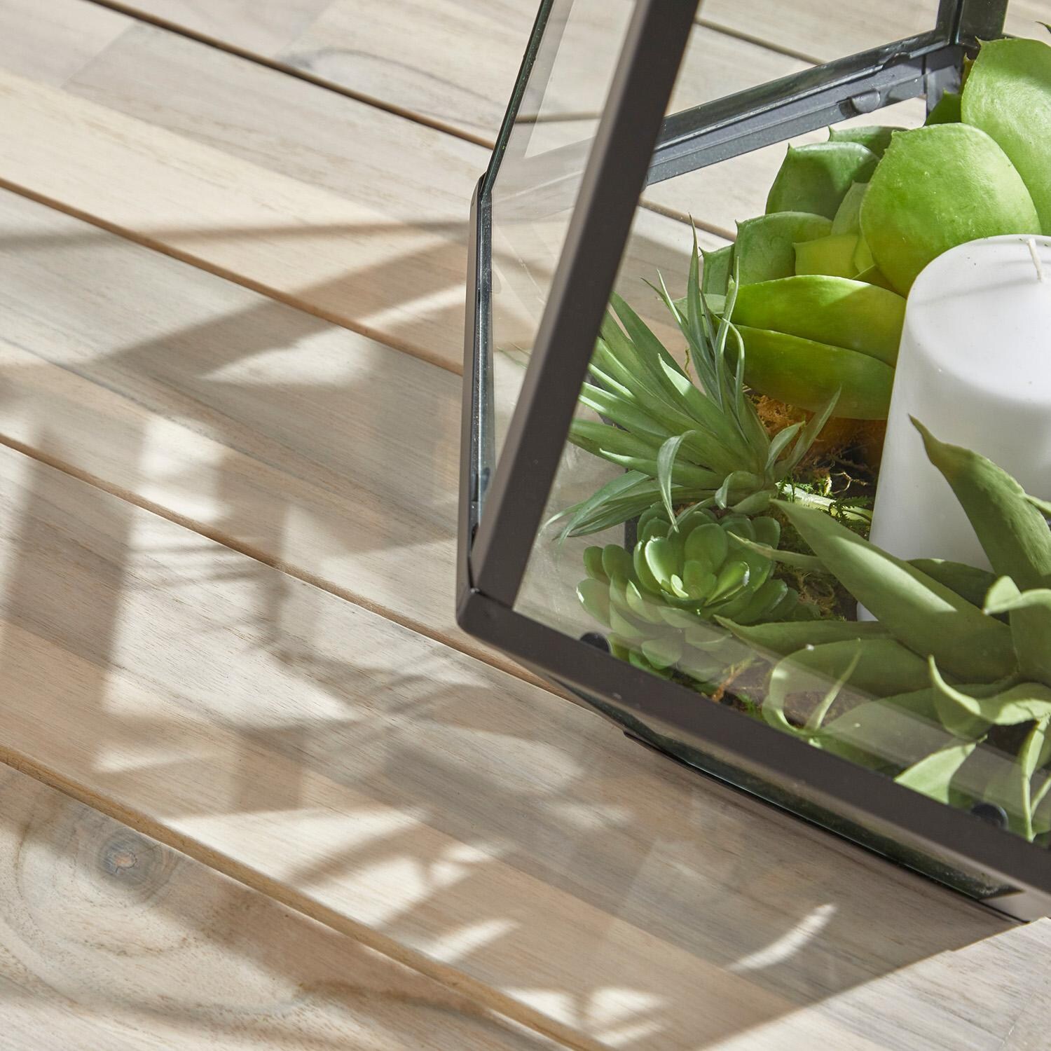 Gray Teak Dining Table By Lakeview - Top Detail thumbnail