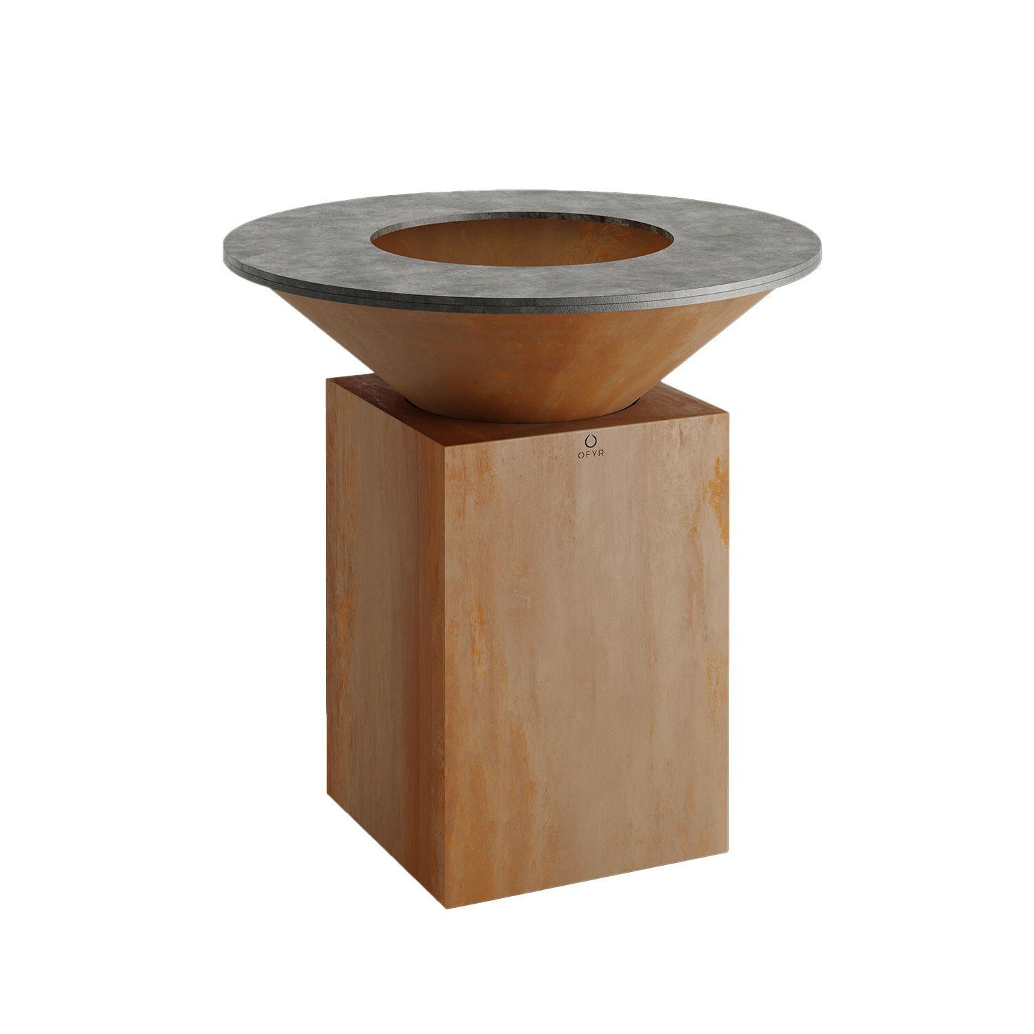 OFYR Classic Corten 100 40 Inch Wood-Fired Flat Top Grill - OC-100