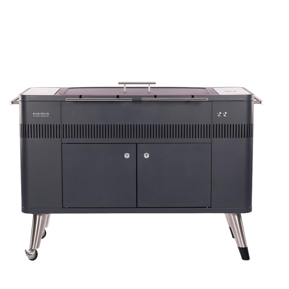 Everdure By Heston HUB 54-Inch Charcoal Grill With Rotisserie & Electronic Ignition - HBCE2BUS - With Lid thumbnail