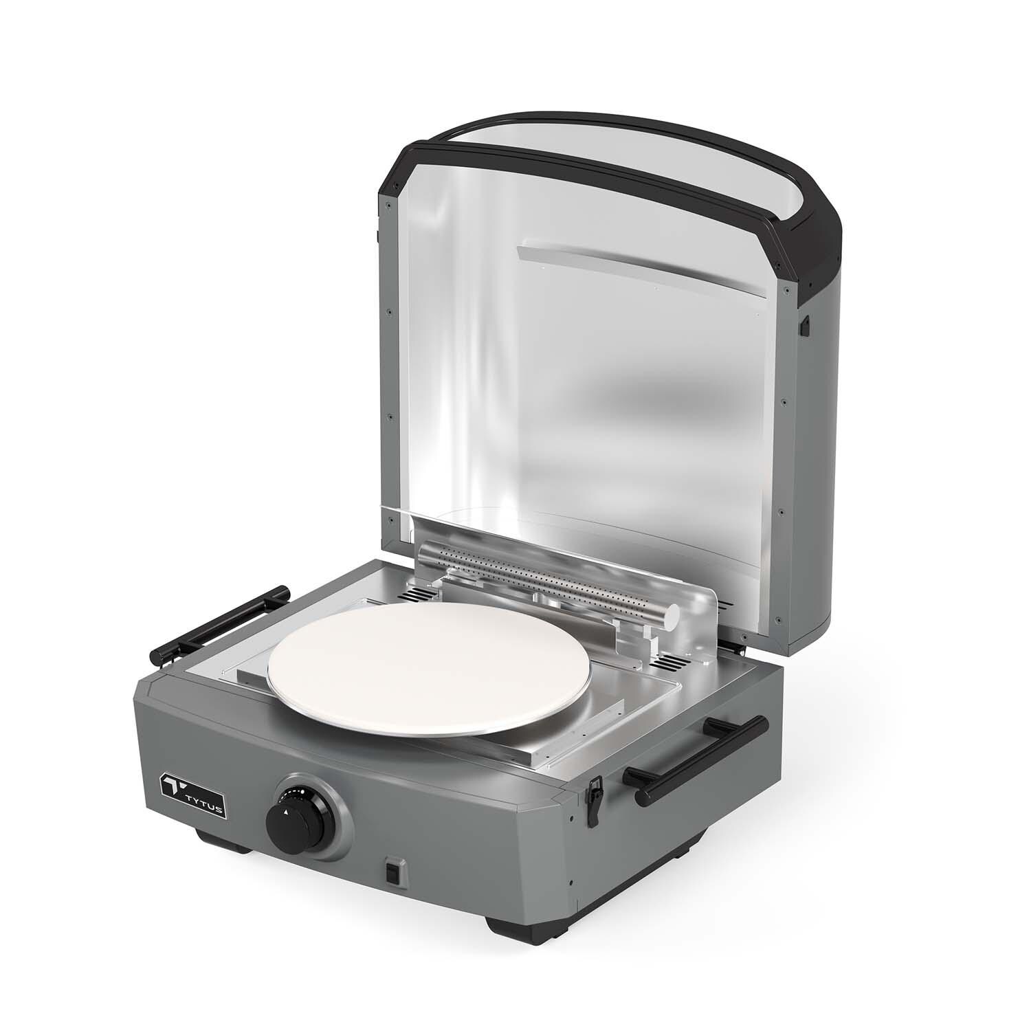 TYTUS TDT-GHS-GPZA Emberwood Propane Pizza Oven - Lid Open - White Background thumbnail