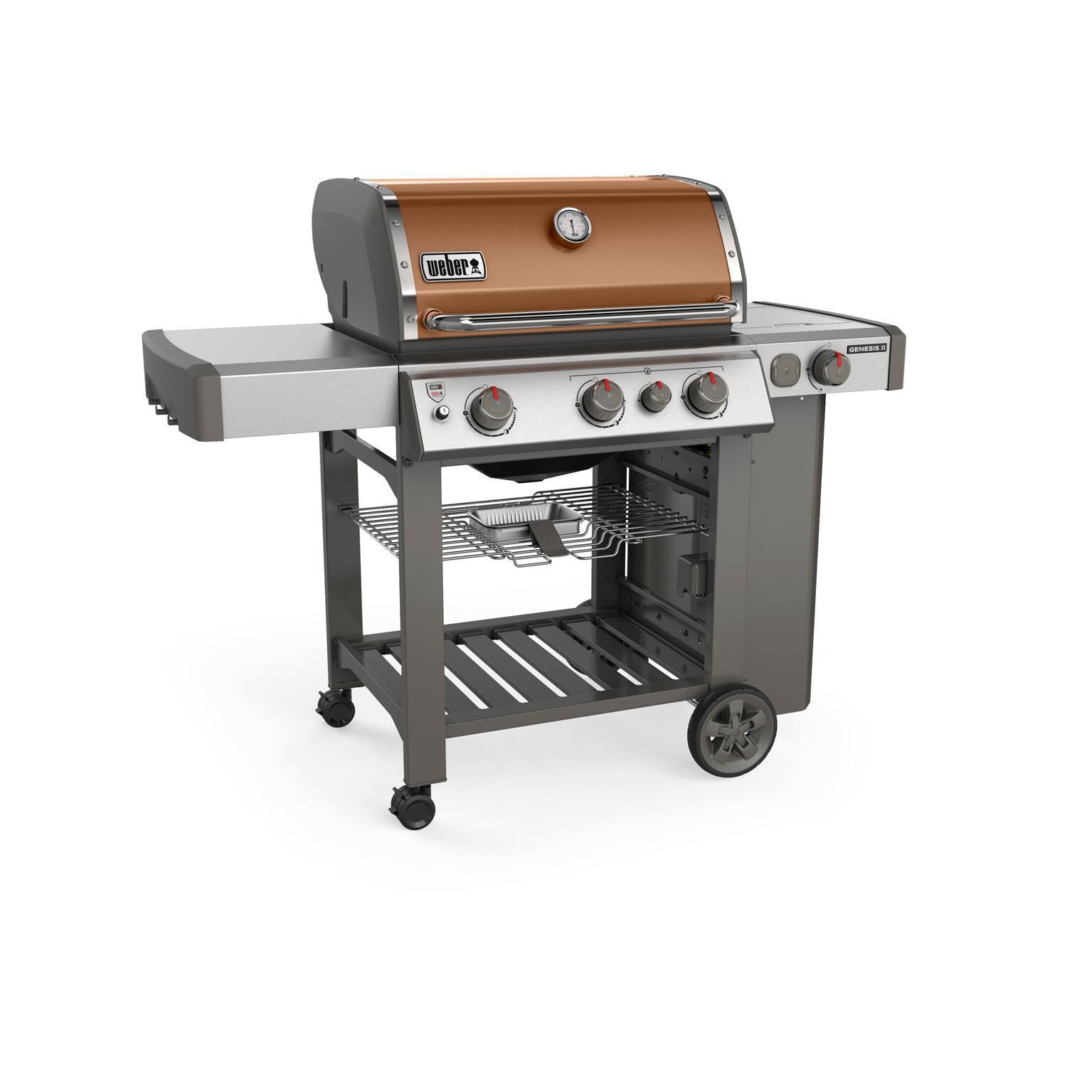 Weber Genesis II 61022001 E-330 Propane Gas Grill - Copper (2019) - Left-Side Angled View thumbnail