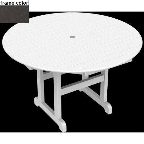 Poly-Wood Recycled Plastic Wood Dining Table - 48 Inch Round