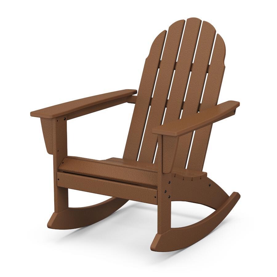 POLYWOOD ADR400TE Vineyard Adirondack Rocking Chair in Teak thumbnail