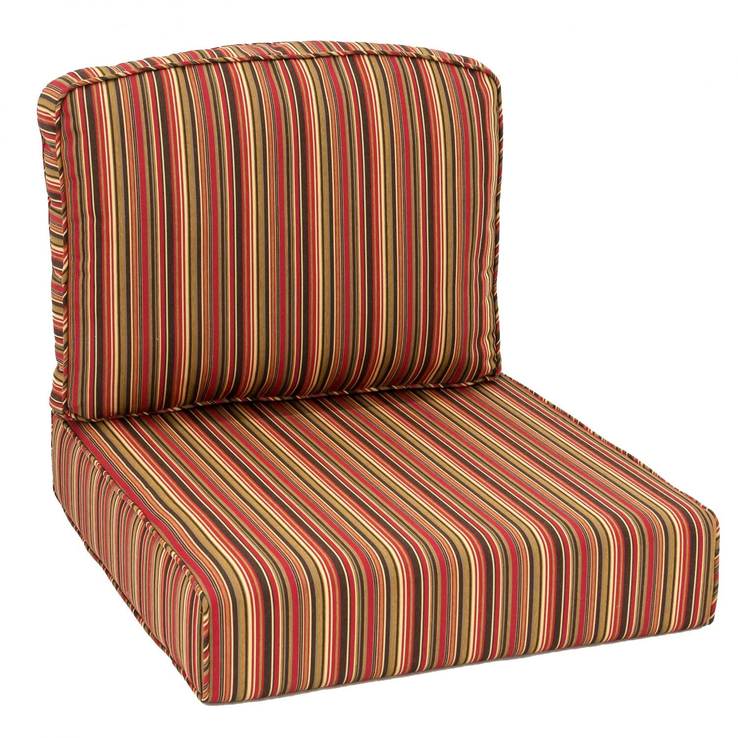 Sunbrella Dorsett Cherry Medium Outdoor Replacement Club Chair Cushion Set W/ Piping By BBQGuys