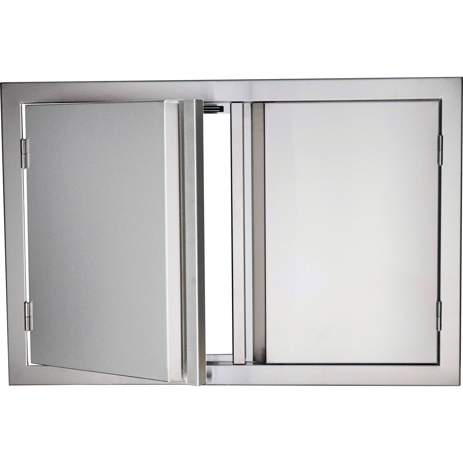 RCS Valiant Series 45-Inch Stainless Steel Double Access Door - Open thumbnail