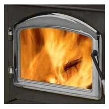 Napoleon H222SS Standard Arch Cast Iron Stove Door - Satin Chrome Plated image
