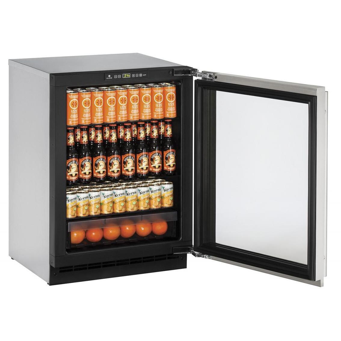 U-Line 2224RGLS Stainless Compact Refrigerator: Lifestyle View thumbnail