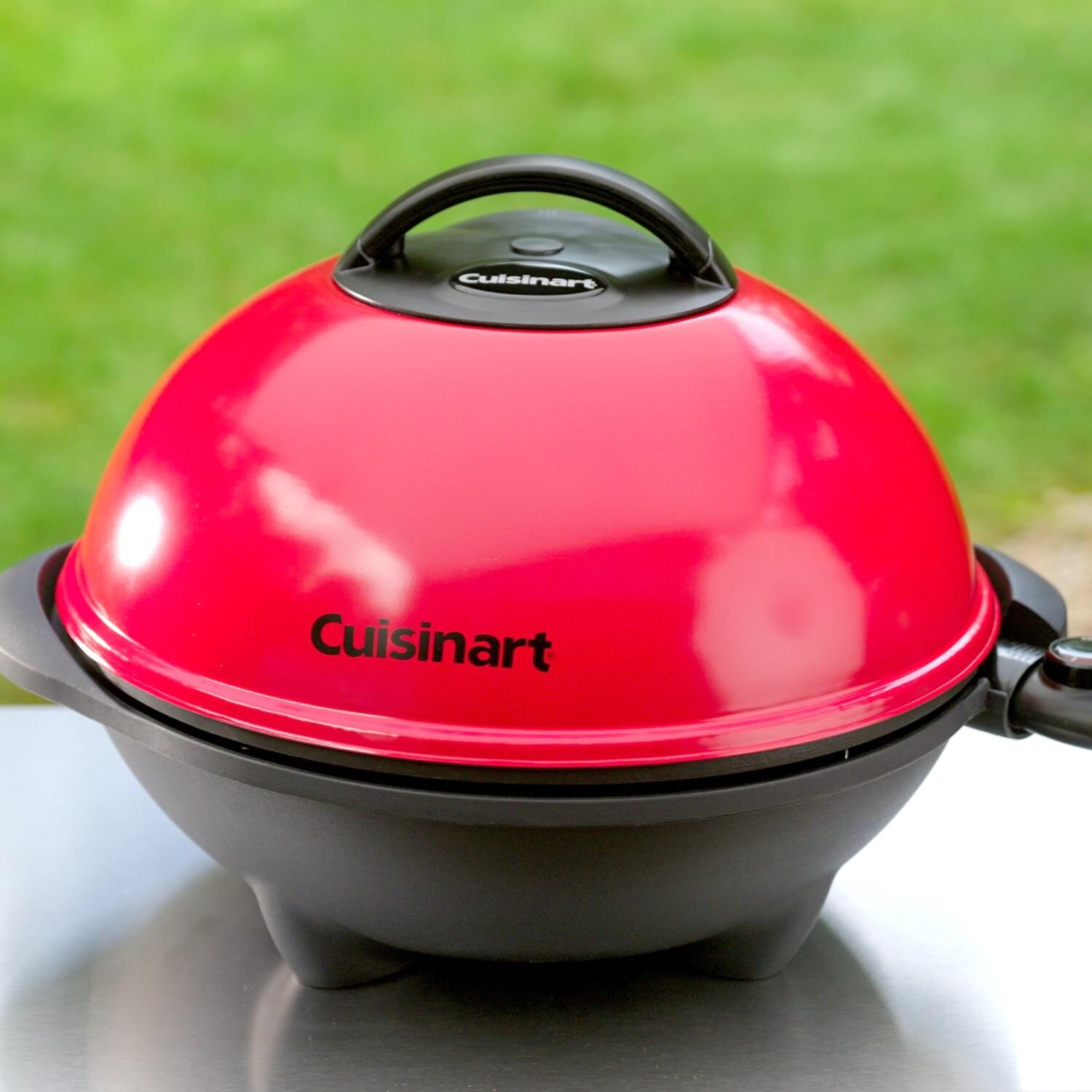 Cuisinart CEG-115 21-Inch 2-in-1 Outdoor Electric Grill - On Table Outside thumbnail