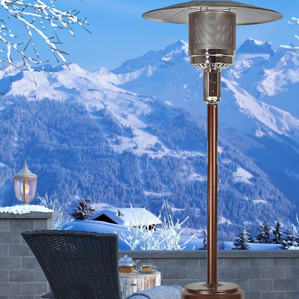 Outdoor Heaters Heat Lamps For Patio Costco Fire Sense Matte Black