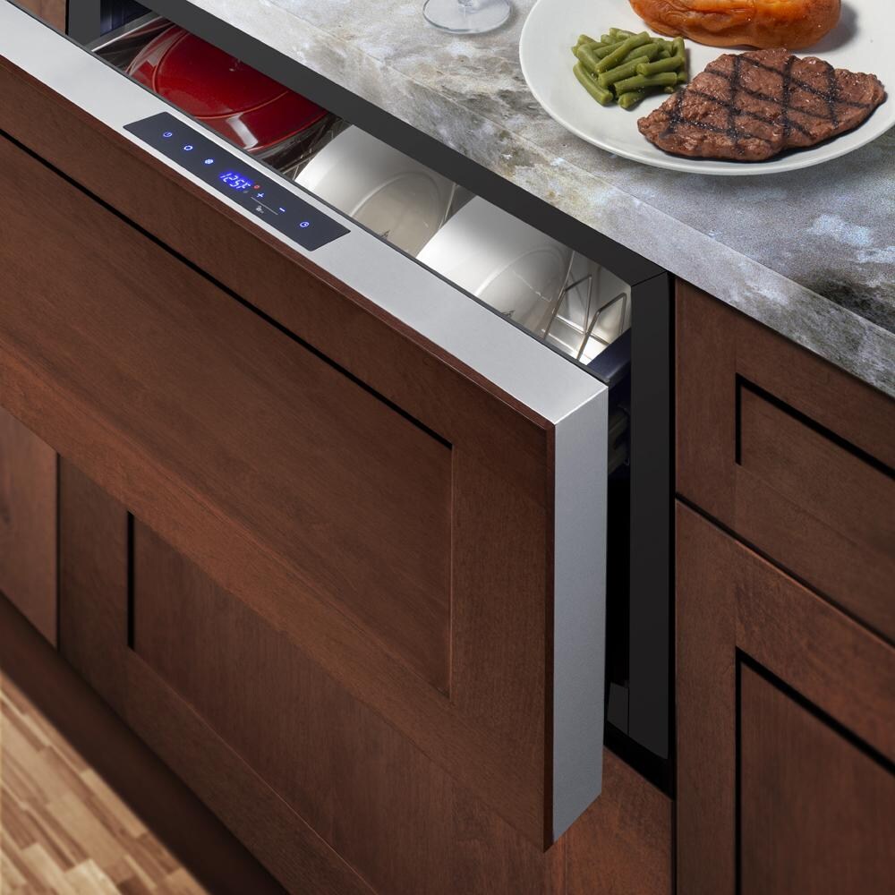 Summit SPHC30 30 Inch 2.4 Cu. Ft. Convertible Drawer Refrigerator/Warming Cabinet - Shown w/ Panel (Not Included) - Detail thumbnail