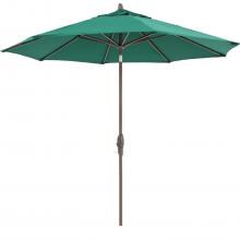 9 Ft. Octagonal Aluminum Auto Tilt Patio Umbrella W/ Crank Lift By Lakeview Outdoor Designs - Bronze Frame / Sunbrella Forest Green Canopy image