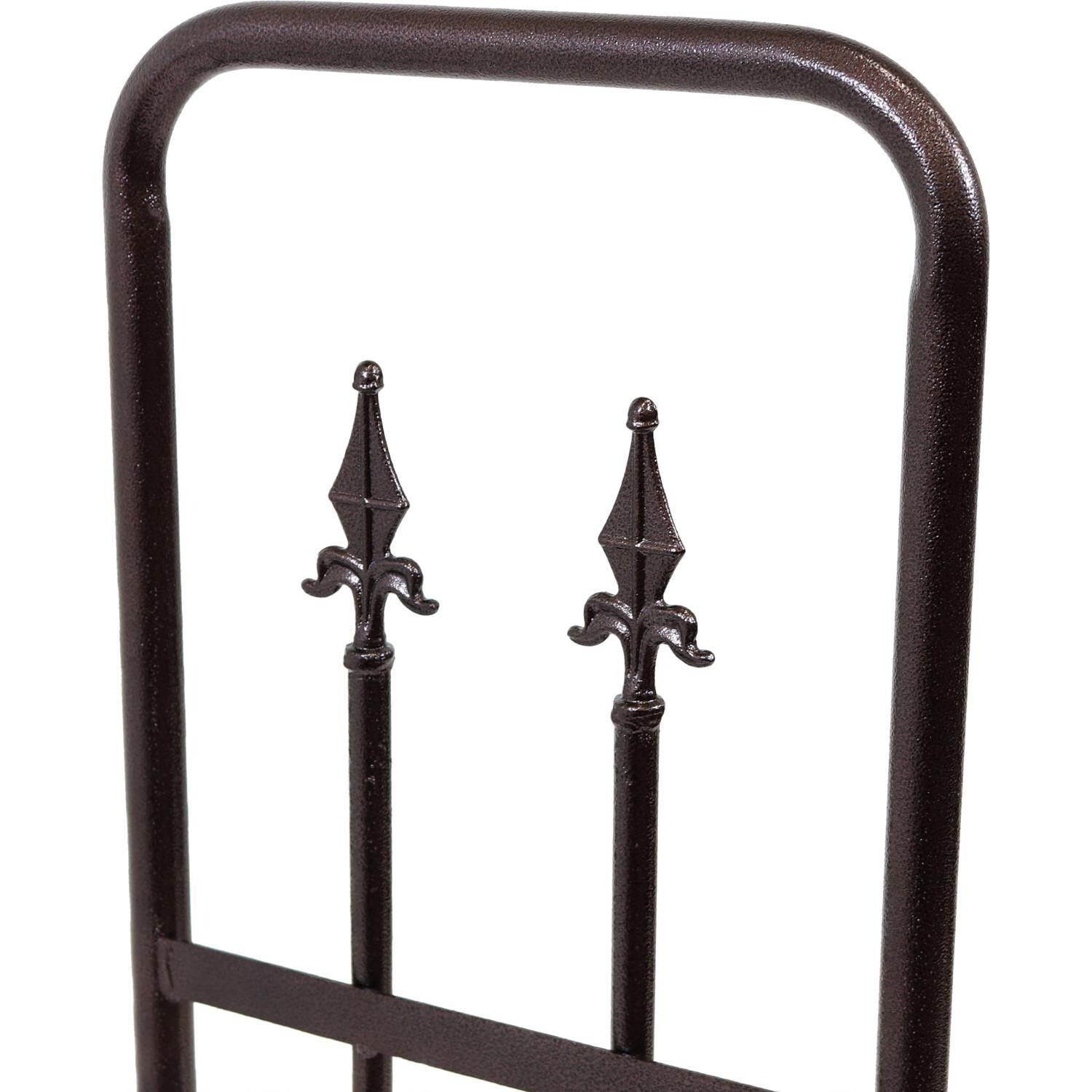 Ultimate Patio SC-QX-6DLR-BRONZE Indoor/Outdoor Decorative Firewood Log Rack - 6-Foot - Decorative Detail thumbnail