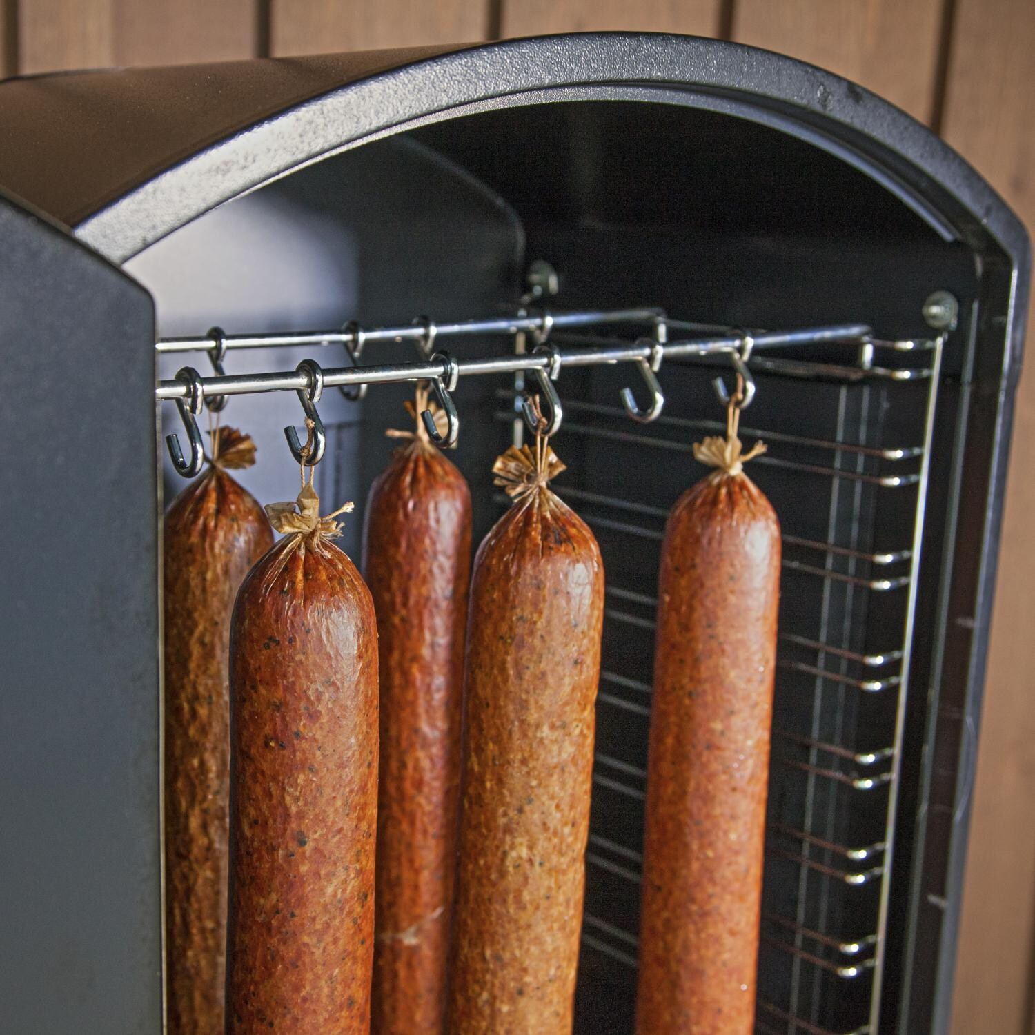 Camp Chef XXL WiFi Vertical Pellet Smoker - Smoked Salami on Hooks thumbnail