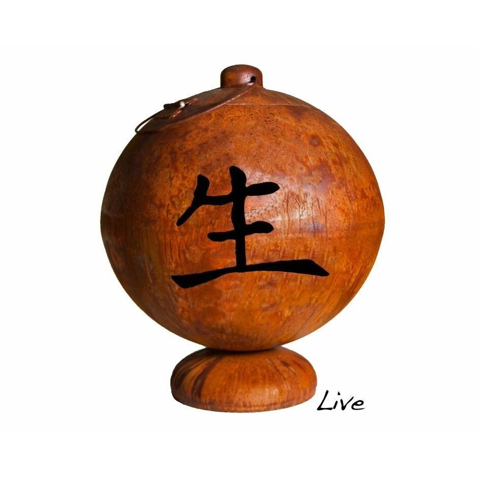 Ohio Flame Live, Laugh, Love 37-Inch Wood Burning Fire Globe