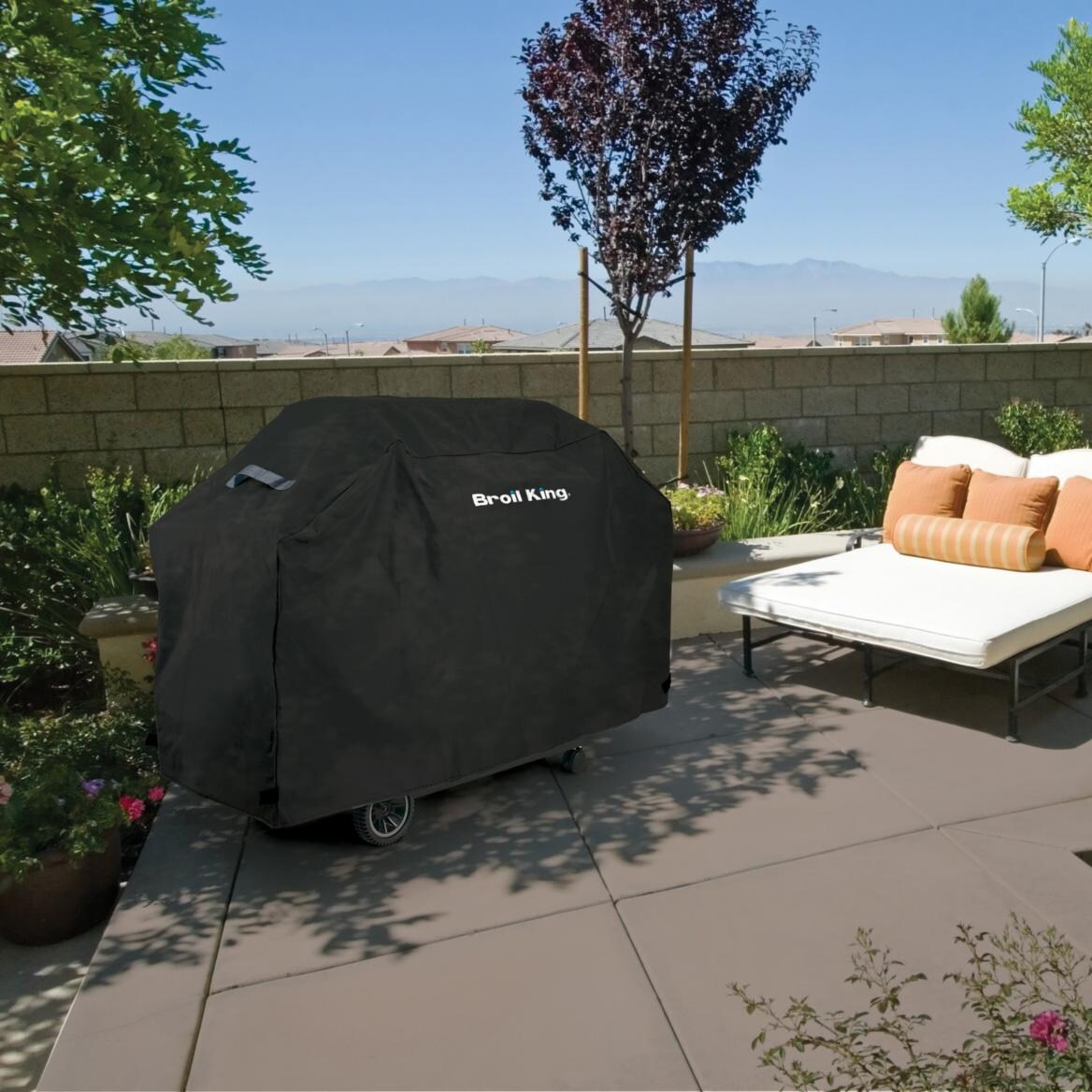 GrillPro Select Signet/ Sovereign/ Crown/ Baron 400 Series Grill Cover - 67487 - On Patio - Lifestyle thumbnail