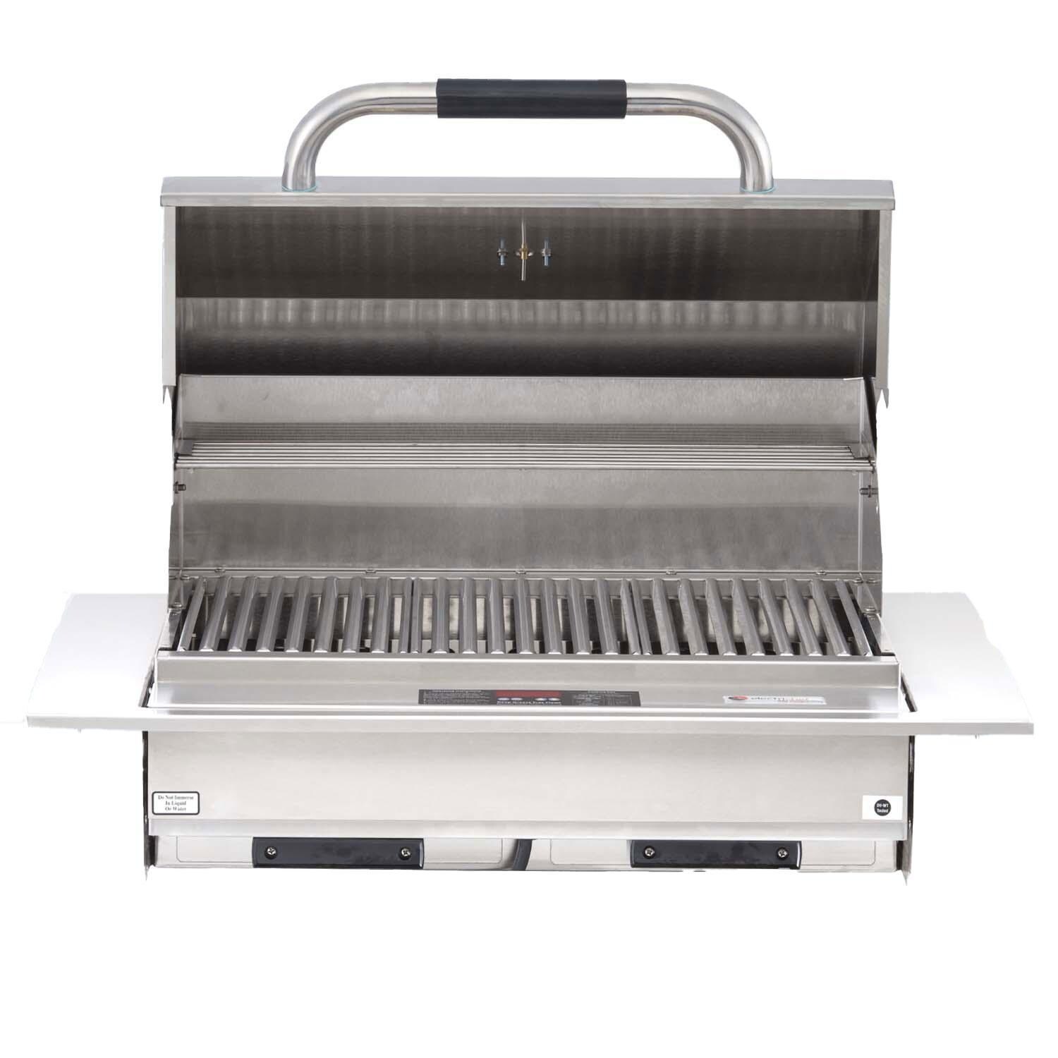 Electri-Chef 4400-EC-336-JACT-24 4400 Series 24-Inch Drop-In Counter Top Electric Grill - Lid Open - White Background thumbnail