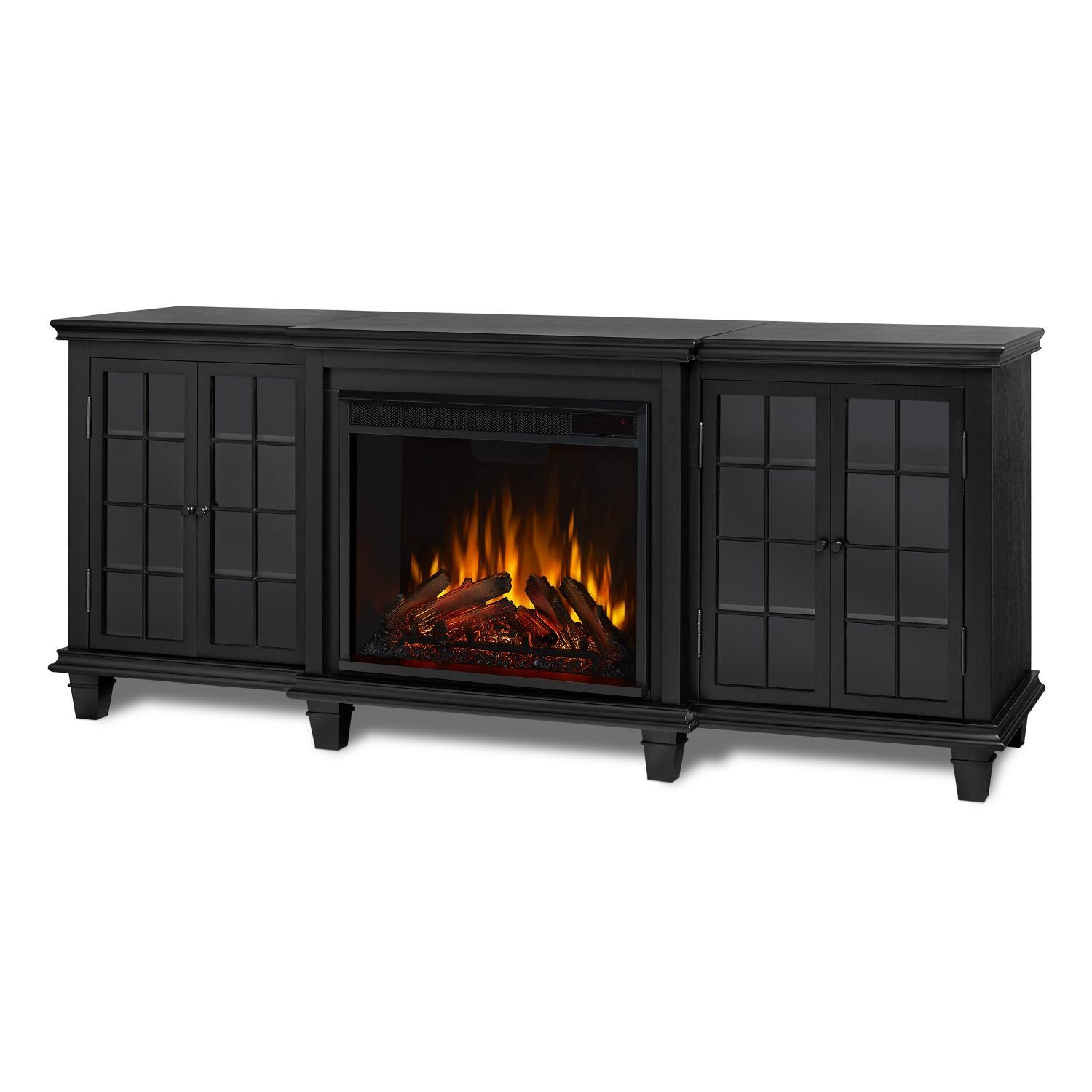 Real Flame - 2770E-BK - Marlowe 70-Inch Electric Fireplace Entertainment Center - Black - Front thumbnail