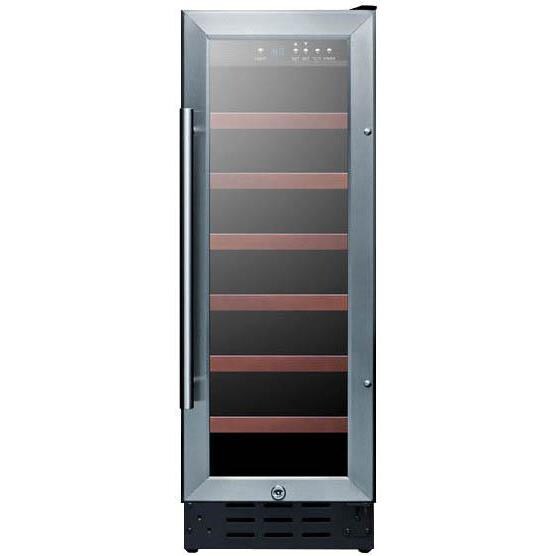 Summit 12Inch 21 Bottle Commercial Rated Wine Cellar / Cooler Stainless Steel / Black
