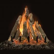 Grand Canyon 18-Inch Arizona Weathered Oak Vented Natural Gas Log Set W/ 12-Inch Kiva Burner - Match Light image