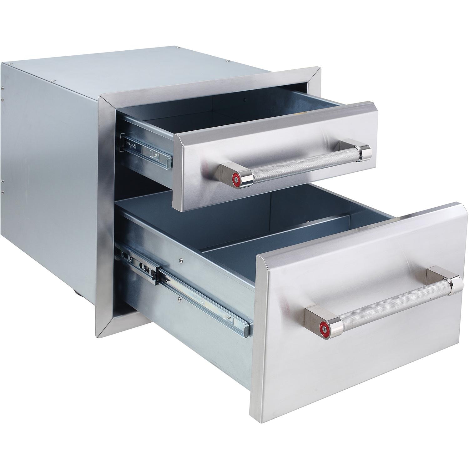 KitchenAid 18Inch Stainless Steel Double Access Drawer Small Top