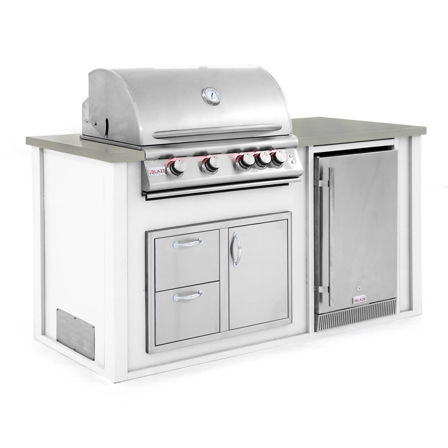 bbq grill with refrigerator