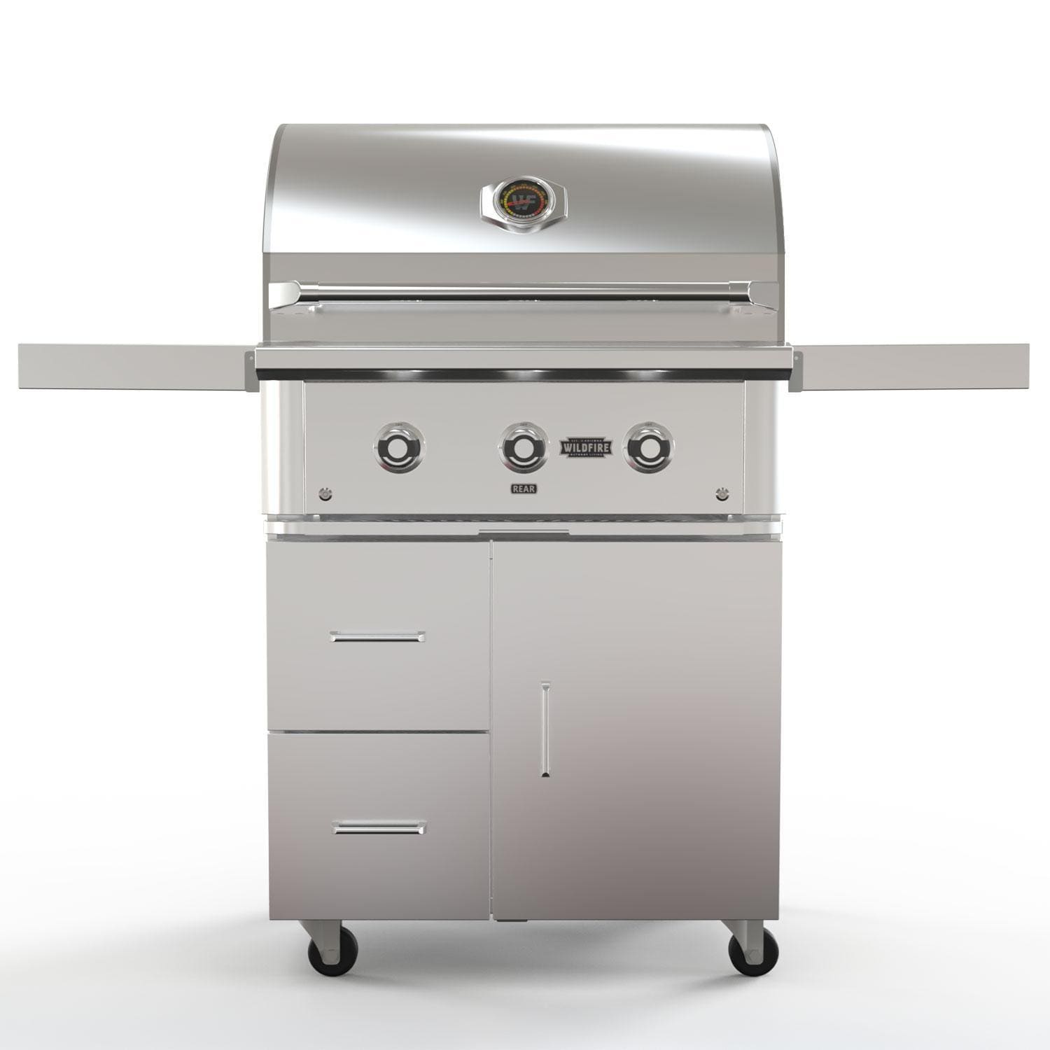 Wildfire Outdoor Living Wildfire Ranch Pro 30-in 2 Burner Propane Gas Grill - 304 SS - WFPRO30G-SS-LP + WFCART30-SS