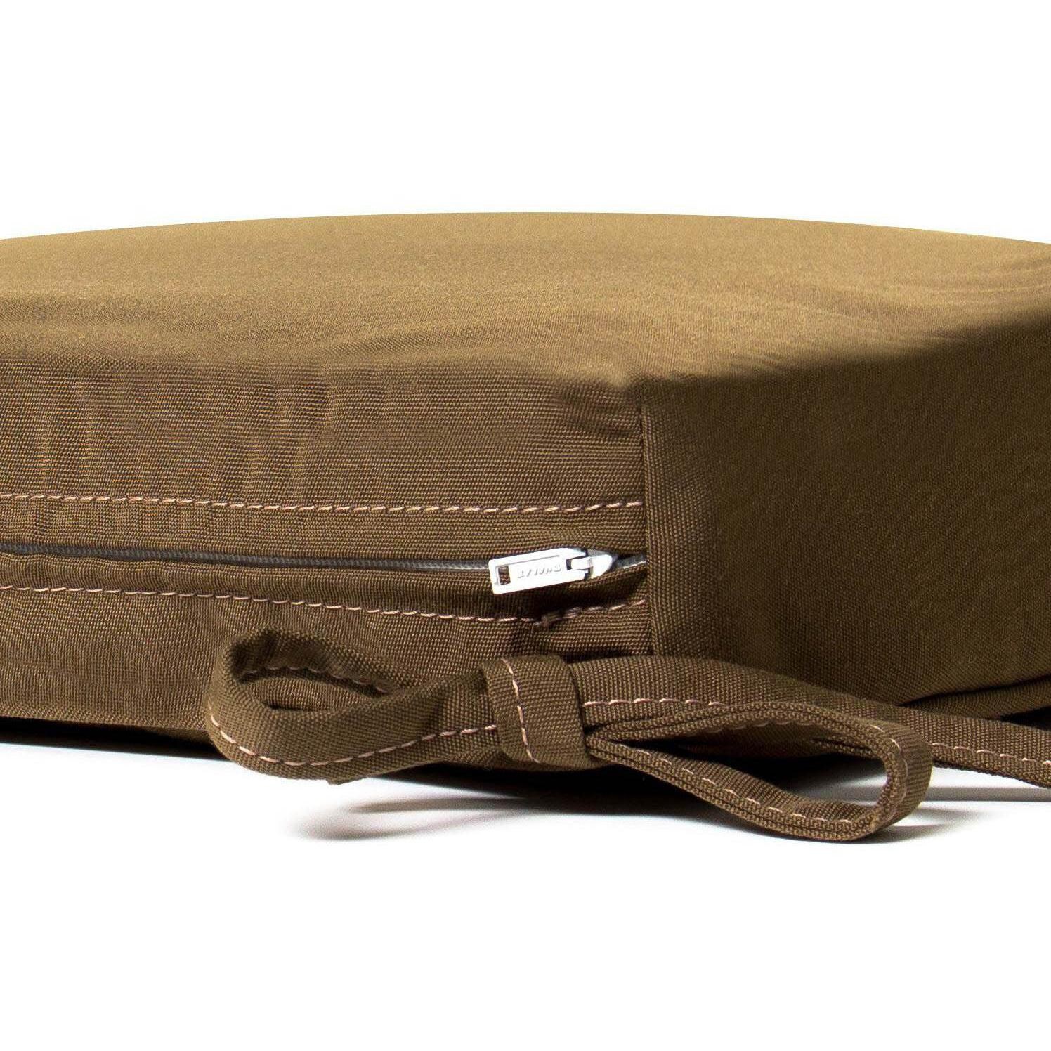 Extra Large Replacement Seat Cushion With Knife Edge - Zipper and Tie Detail thumbnail