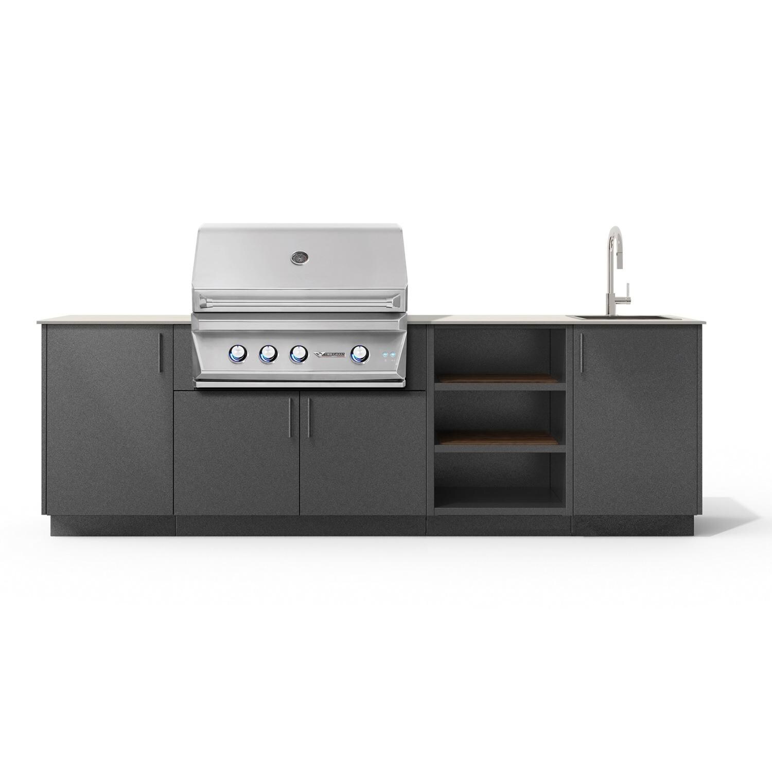 Urban Bonfire B-Mist-36-TwinEagles-Danae-Anthracite Mist 36 Outdoor Kitchen w/ Twin Eagles Natural Gas Grill, Danae Countertop & Anthracite Finish thumbnail