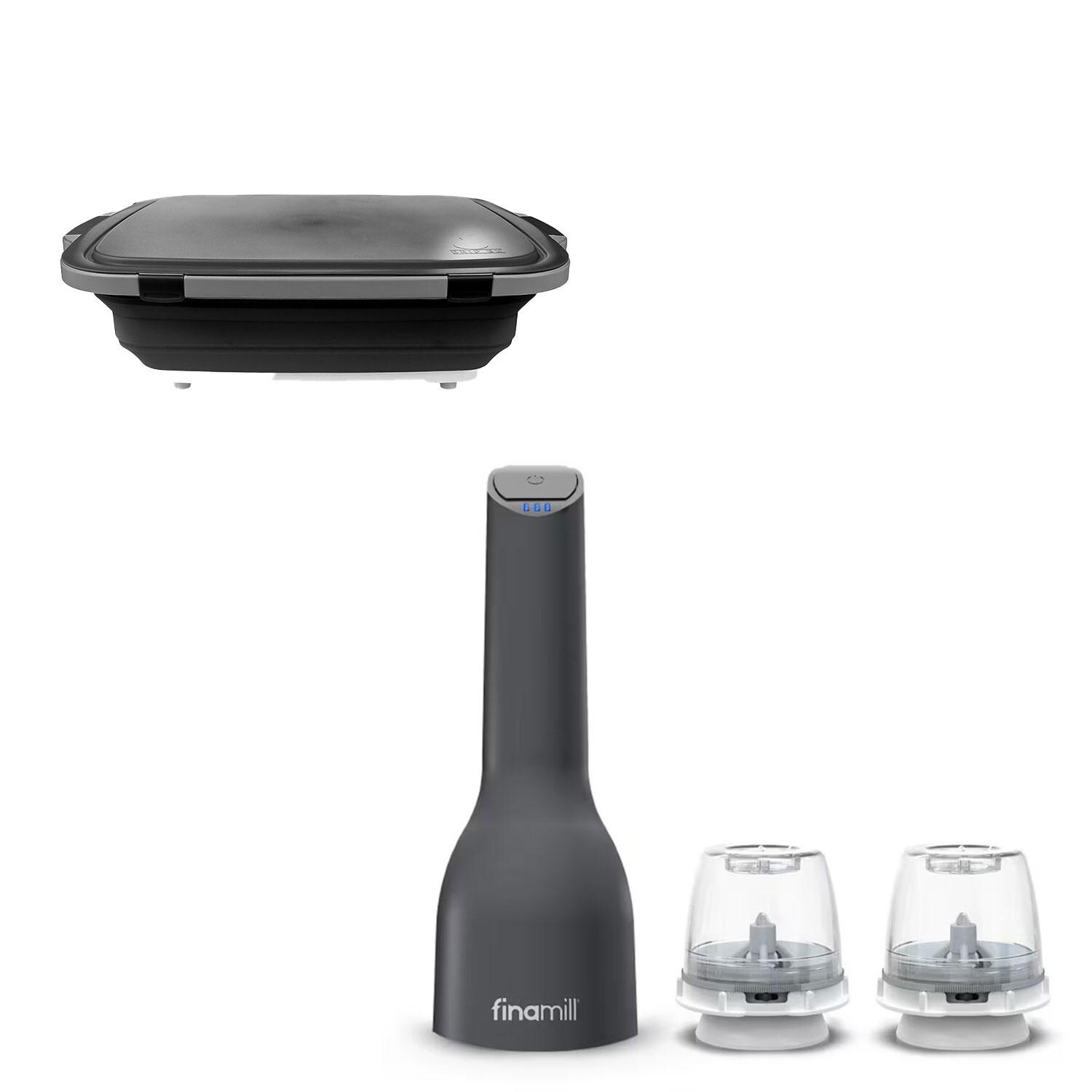 BBQGuys Exclusive Drip EZ & FinaMill Ultimate BBQ Prep Bundle - Original - Black - Products Included - White Background thumbnail